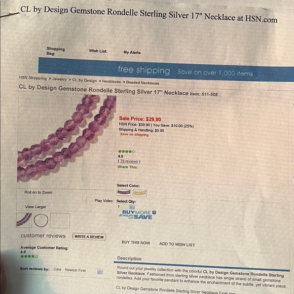 💜Amethyst Bead Chain - Picture 4 of 4